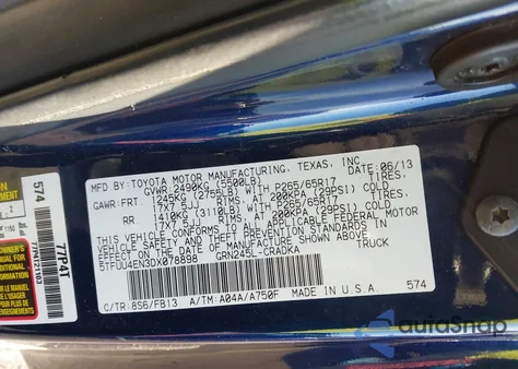 2013 Toyota Tacoma Base V6 z USA, uszkodzony, nr VIN 5TFUU4EN3DX078898